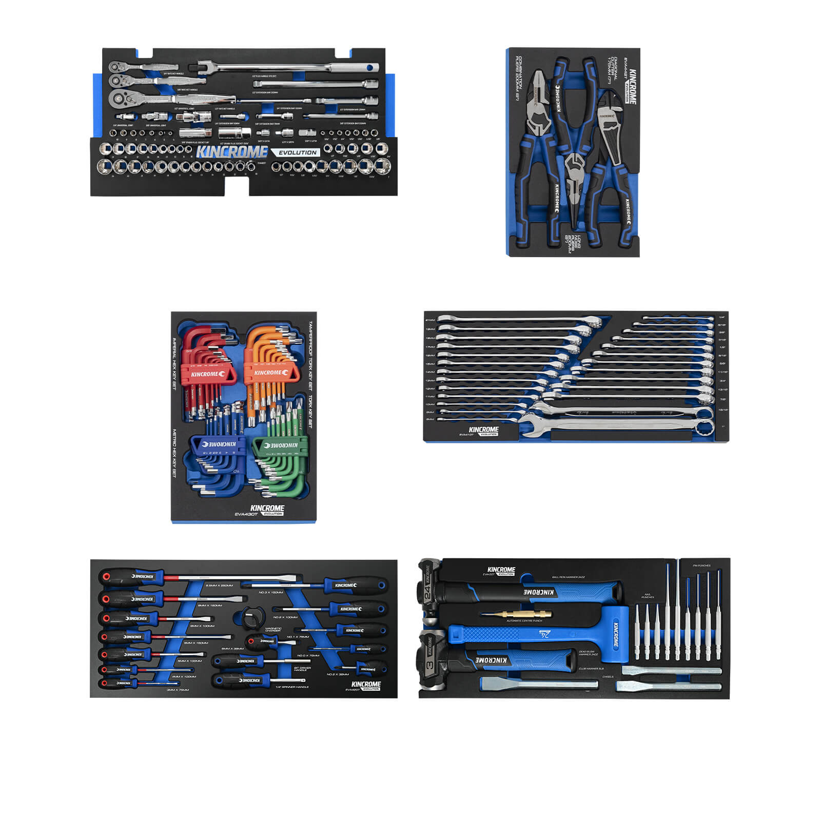 Kincrome EVOLUTION Chest Tool Kit 222 Piece 9 Drawer (26”) | P1704