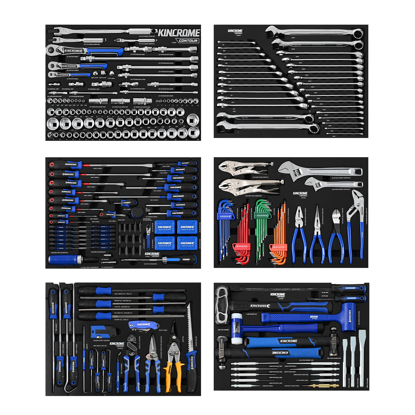 Kincrome CONTOUR® Trolley Tool Kit 454 Piece 12 Drawer (60") | P1825