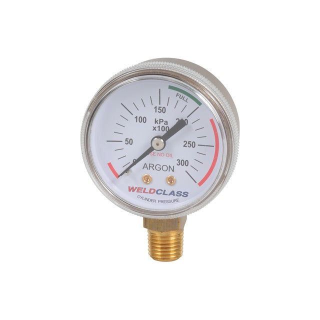 Weldclass - Regulator Gauge Inert Gases (Argon / CO2 / Nitrogen / Inert) High Pressure 0-30,000Kpa | P4-HPARG