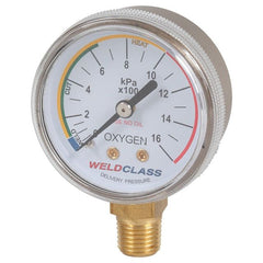 Weldclass - Regulator Gauge Oxygen Low / Delivery Pressure 0-1,600Kpa | P4-LPOXG