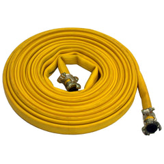 AIP - RUBBER LAYFLAT POWAFLEX H/DUTY AIRFLAT YELLOW ASSY - 25MM X 20MTR C/W 1IN TYPE A CLAW COUPLINGS WITH SAFETY CLAW CLAMPS | 04-810-9025-020ACC