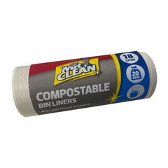 Sabco - Mr Clean Compostable Bin Liners 18L - 20pk | PB601