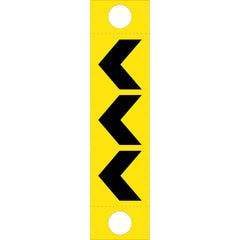 Uniform Safety Signs - 1200x300mm - Corflute - Bollard Sign - Chevron Left Arrow (Sign Only) | PBC01