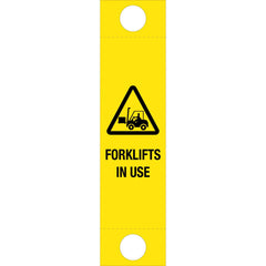 Uniform Safety Signs - 1200x300mm - Corflute - Bollard Sign - Forklifts in Use (Sign Only) | PBC03