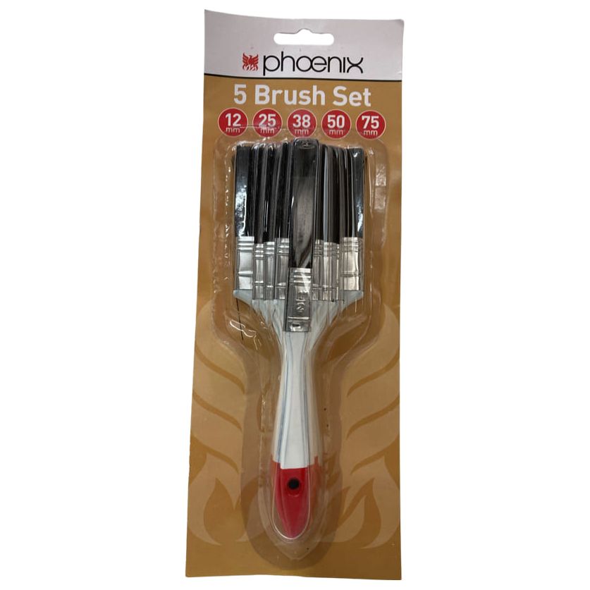 Phoenix - 5 Brush Set - 12mm,25mm,38mm,50mm,75mm | PBK5
