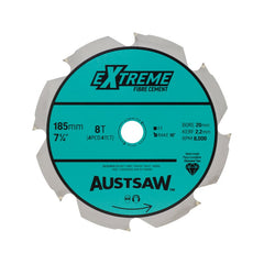 Austsaw - 185Mm ( 7 1/4In) Polycrystalline Diamond Blade - 20/16Mm Bore - 4Pcd 4Tct Teeth