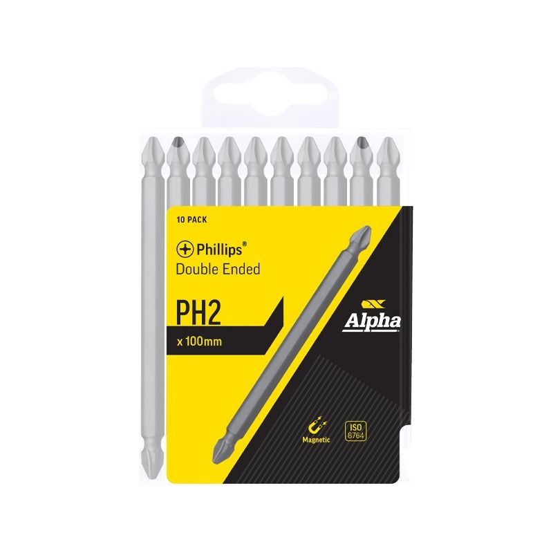 Alpha-Ph2 X 100Mm Double Ended Driver Bits - Handipack (X10)