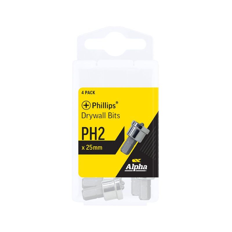 Alpha-Ph2 X 25Mm Phillips Depth Gauge Bits Handipack (X4)