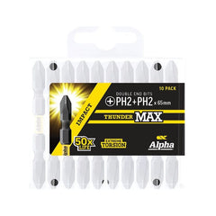 Alpha-Thundermax Ph2 X 65Mm Impact Power Bit D/Ended Handipack (X10)