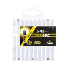 Alpha-Thundermax Ph2 X 75Mm Impact Power Bit- Handipack (X10)