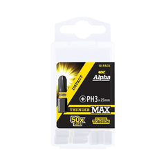 Alpha - Thundermax x 25mm Impact Insert Bit Handipack (x10)