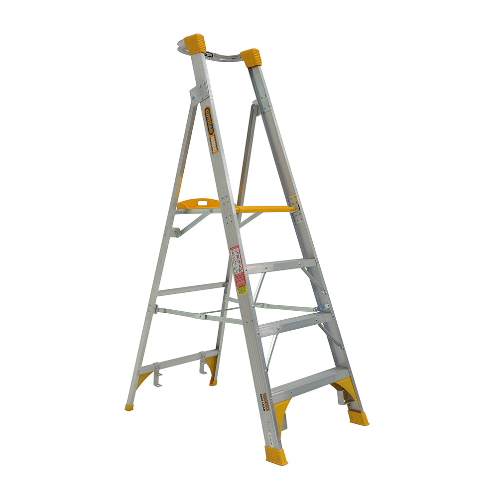 Gorilla - Platform ladder Aluminium 1.2m (4ft) Aluminium 180kg Heavy Duty Industrial | PL004-HD