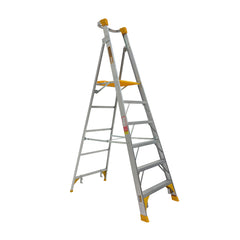 Gorilla - Platform ladder Aluminium 1.8m (6ft) Aluminium 180kg Heavy Duty Industrial | PL006-HD