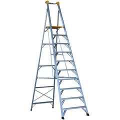 Gorilla - Platform ladder Aluminium 3.0m (10ft) Aluminium 180kg Heavy Duty Industrial | PL010-HD