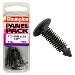 Champion - Xmas Tree Clips - Colour:grey - Length:22mm - Stem Dia: 6.8mm - head:16mm | PP03