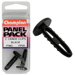 Champion - Canoe Clips - Colour:black - Length:26.5mm - hole:7.5 - 7.6mm - head:11mm | PP05