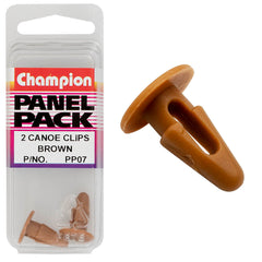 Champion - Canoe Clips - Colour:brown - Length:16.8mm - hole:6.6 - 7.8mm - head:14mm | PP07