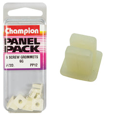 Champion - SCREW GROMMETS-COL:WHITE-SCREW SIZE 4.2mm-HOLE:7 x 7mm-HEAD:10 x 10mm | PP12