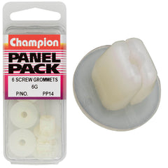 Champion - SCREW GROMMETS-COL:CLEAR-LEN:11mm-SCREW SIZE 4.8mm-HOLE:8 x 8mm-HEAD:17mm | PP14