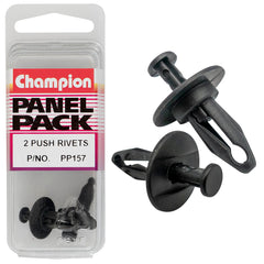 Champion - Push Rivets - Colour: Black - Length: 18mm - Hole: 9.5mm - Head: 17mm | PP157