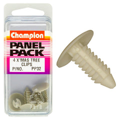 Champion - Xmas Tree Clips - Colour:grey - Length:21mm - Stem Dia: 8mm - head:17.5mm | PP32