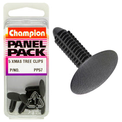 Champion - Xmas Tree Clips - Colour:black - Length:18mm - Stem Dia: 4.7mm - head:16mm | PP57