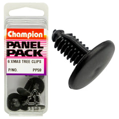 Champion - Xmas Tree Clips - Colour:black - Length:16.3mm - Stem Dia: 7.8mm - head:14.8mm | PP59