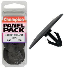 Champion - Bonnet Retainers - Colour:black - Length:18mm - hole:9mm - head:35mm | PP64