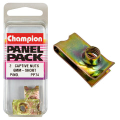 Champion - SHORT CAPTIVE NUTS - 6 x 1.00mm | PP74