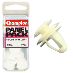 Champion - Trim Panel Retainers - Colour: Clear - Length: 14mm - Hole: 9mm - Top Head: 13mm - Bottom 18mm | PP92