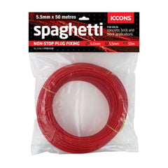 ICCONS® - Red Spaghetti Roll 5.5 mm X 50M | PSR5550 10 pcs