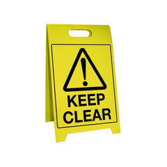 Uniform Safety Signs - 500x300mm - Corflute Sign Stands - Keep Clear | PSS054C