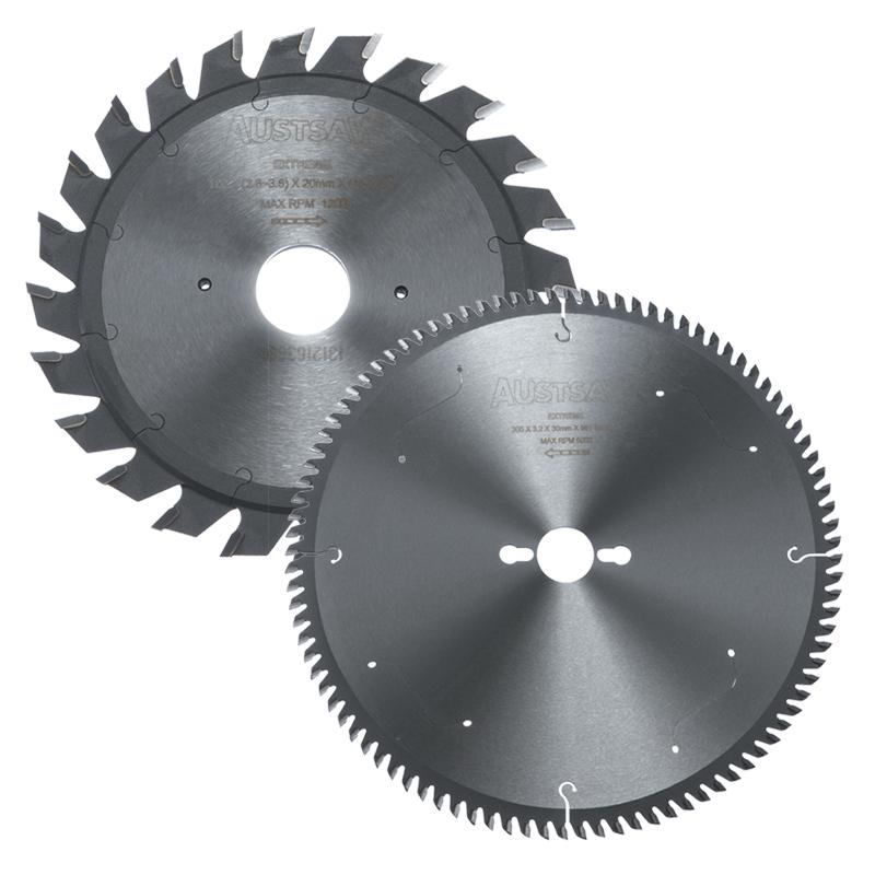 Austsaw - 300Mm(12In) 120Mm Panel Saw And Scribe Blade Set - 30/20Mm Bore - 96/24 Teeth