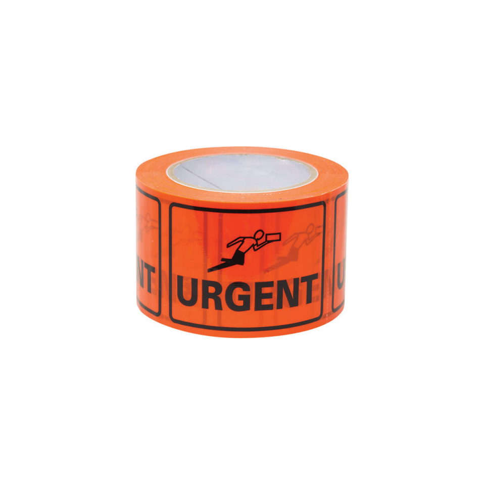 Uniform Safety Signs - 100x75mm Perforated Packing Labels - Urgent (roll 500) | PT007