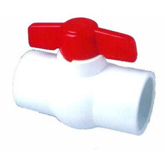 AIP - Ball Valve F & F T Handle Red BSP - 1-1/4" | 25-601-020 | PVCBVT32