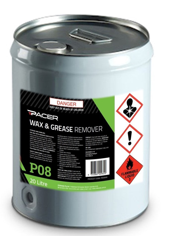 Pacer - P08 Wax & Grease Remover 20lt | PWGR20