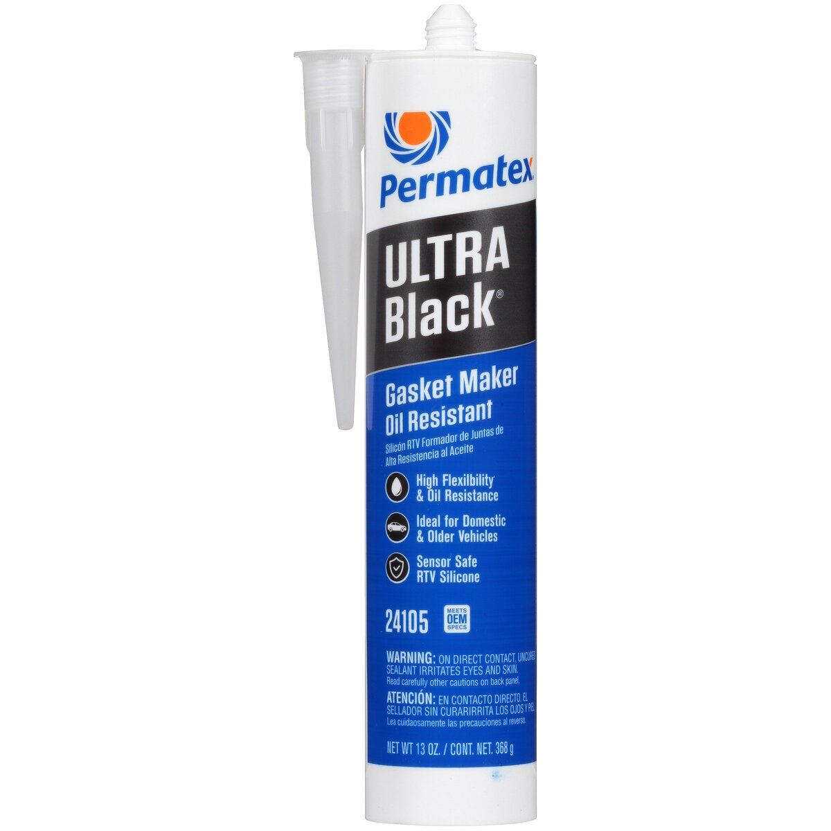 Permatex - 24105 Ultra Black Max Oil Res Gskt Mkr Cart 300ml | PX24105