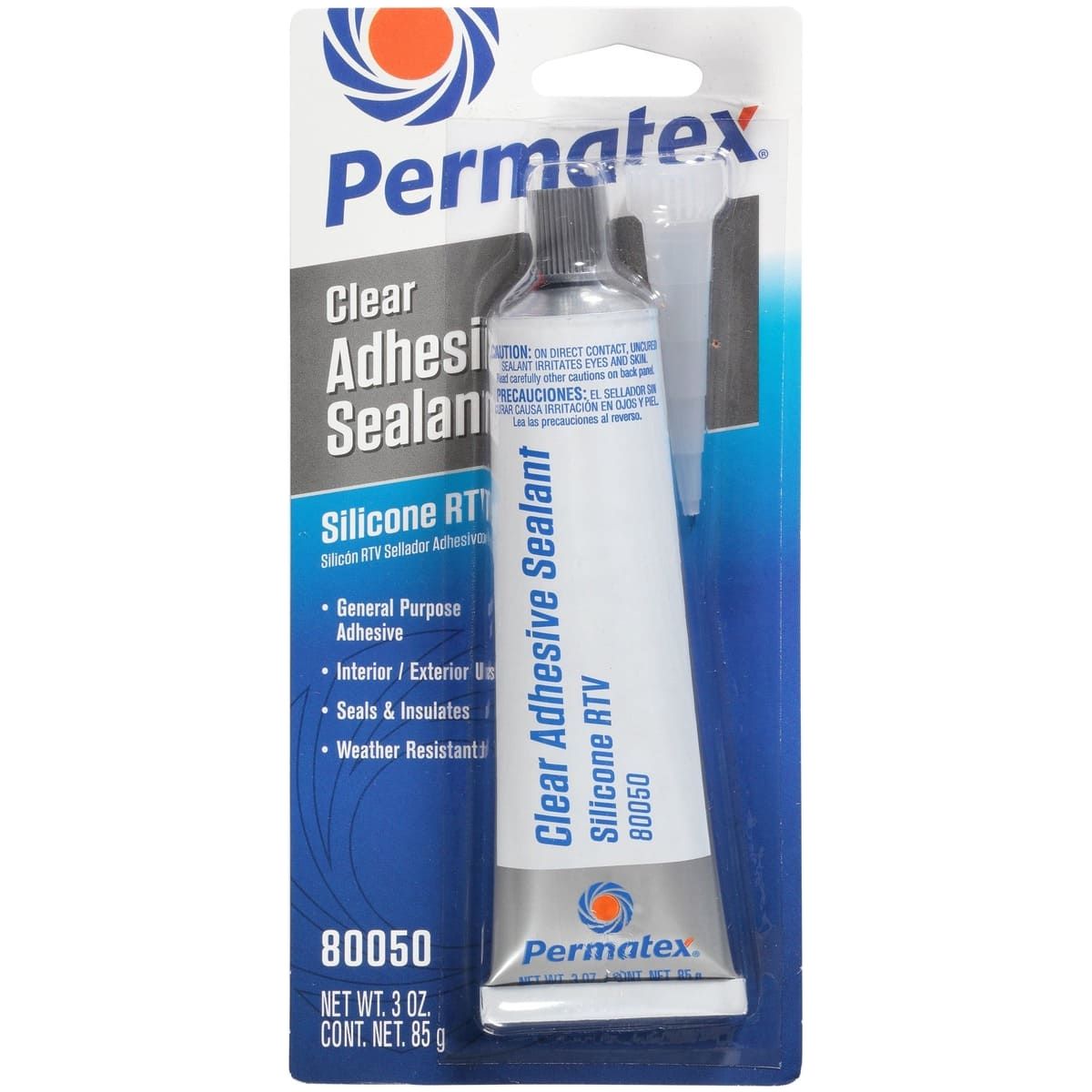 Permatex - 80050 Clear Rtv Silicone Adhesive Sealant 85g | PX80050