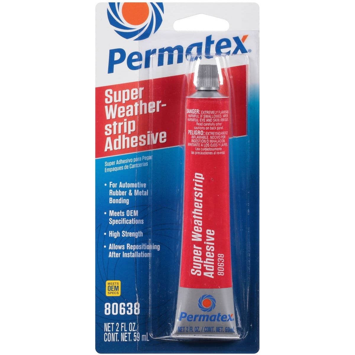 Permatex - 80638 Super Weather Strip Adhesive Tube 59ml | PX80638