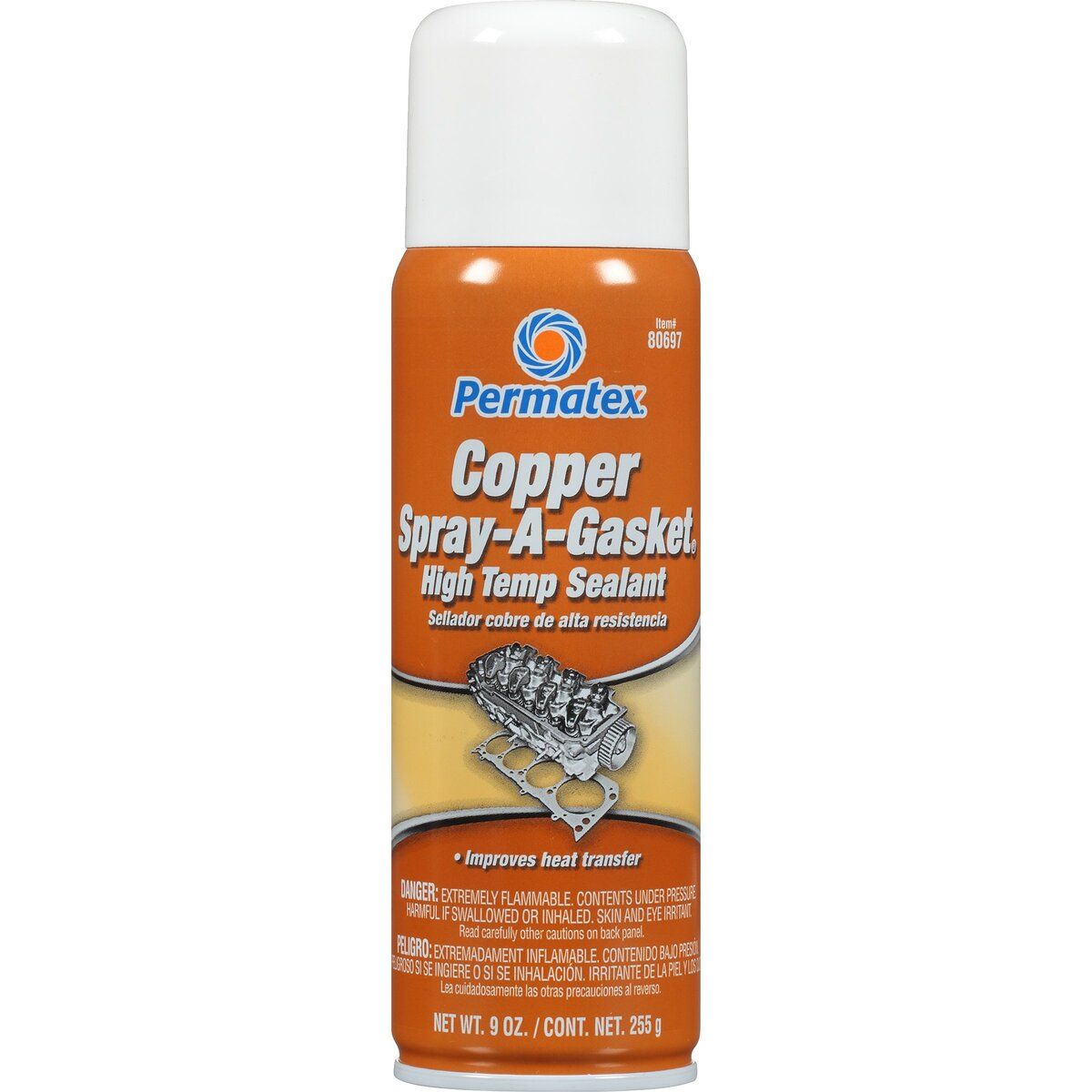Permatex - 80697 Copper Spray-A Gskt Hi-Tmp Sealant Aero 255ml | PX80697