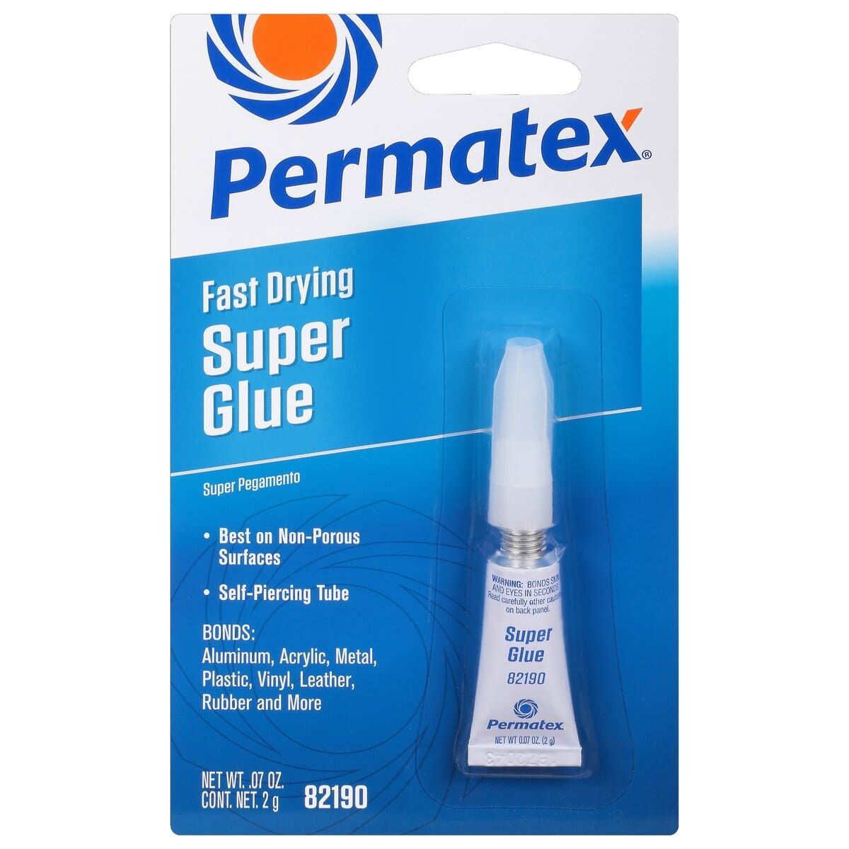 Permatex - 82190 Super Glue Tube Carded 2G | PX82190