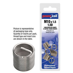Powercoil - 12 x 1mm x 1.5D MF Wire Thread Inserts - 10Pk Clam | 3524-12.00X1.5DP