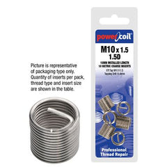 Powercoil - 10 x 1.5mm x 1.5D MC Wire Thread Inserts - 10Pk Clam | 3520-10.00X1.5DP