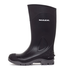 Mack - Pump Gumboot Safety PVC Unisex Black/Grey UK 8 Pair | MK000PUMPB3F080