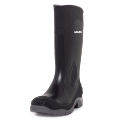 Mack - Pump Gumboot Safety PVC Unisex Black/Grey UK 8 Pair | MK000PUMPB3F080