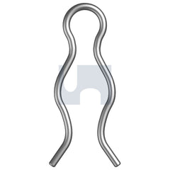 Hobsons - #11 ZINC PLATED (ROHS COMPLIANT) HEC / MILD STEEL HAIR PIN RETAINER CLIP (Pack of 200)