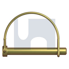 Hobsons - 8Mm x 55 Yellow Passivate Mild Steel Shaft Locking Pin D Type - Zinc | QPHMSYDM080055