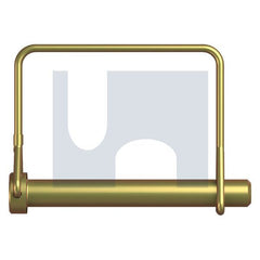 Hobsons - 8Mm x 55 Yellow Passivate Mild Steel Shaft Locking Pin Square - Zinc | QPHMSYQM080055