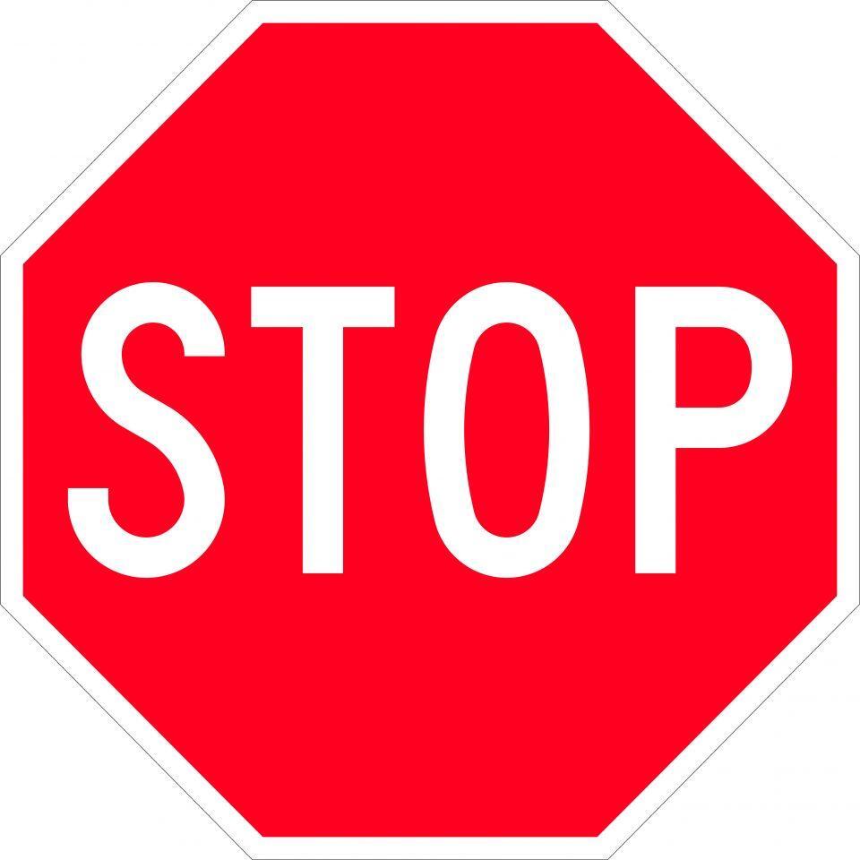 Uniform Safety Signs - 600x600mm - Aluminium - Class 1 - Stop | R1-1A