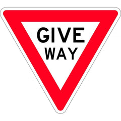 Uniform Safety Signs - 750mm Triangle - Aluminium - Class 1 - Give Way | R1-2A